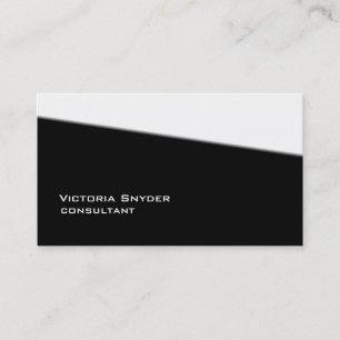 Carte De Visite Noir Blanc Professionnel Élégant