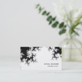 Carte De Visite Noir Blanc Professionnel Floral Motif tendance (Debout devant)