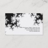 Carte De Visite Noir Blanc Professionnel Floral Motif tendance (Dos)