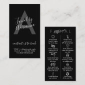 Carte De Visite Noir blanc rose physique imprimé soins postérieurs (Devant / Derrière)