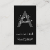 Carte De Visite Noir blanc rose physique imprimé soins postérieurs (Devant)