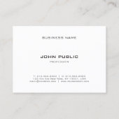 Carte De Visite Noir Blanc Simple Moderne Modèle Monogramme (Dos)