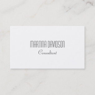 Carte De Visite Noir Blanc Simple Moderne Script