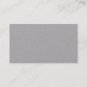Carte De Visite Noir Blanc Simple Plain Architect Premium Grey (Dos)