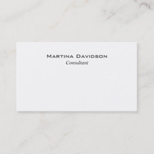 Carte De Visite Noir Blanc Simple Plain Créatif