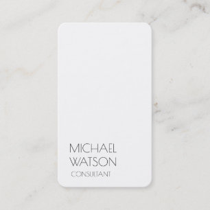 Carte De Visite Noir Blanc Simple Simple Consultant tendance