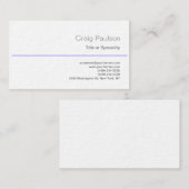 Carte de visite noir blanc très épais (Devant / Derrière)