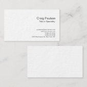 Carte de visite noir blanc ultra épais (Devant / Derrière)