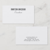 Carte De Visite Noir blanc unique Creative Professional (Devant / Derrière)