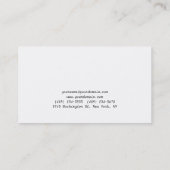 Carte De Visite Noir blanc unique Creative Professional (Dos)