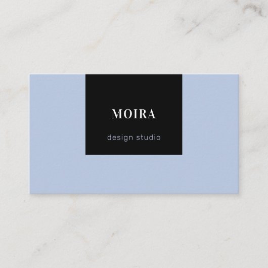 Carte De Visite Noir bleu minimal moderne (Devant)