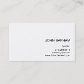 Carte De Visite Noir bleu moderne du haut-parleur | de silhouette (Dos)