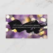 Carte De Visite Noir brossé | Bokeh (Dos)