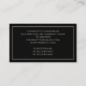 Carte De Visite Noir céleste (Dos)