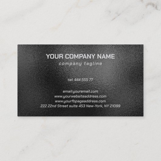 Carte De Visite Noir chatoyant (Dos)