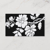 Carte de visite noir chic de roses (Dos)