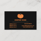 Carte de visite noir citrouille (Devant)