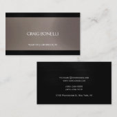 Carte de visite noir clair (Devant / Derrière)