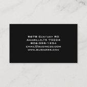 Carte de visite noir clair (Dos)