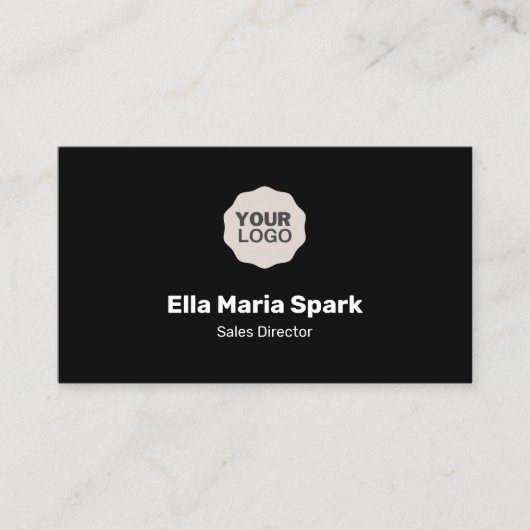 Carte de visite noir classique (Devant)