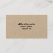 Carte De Visite Noir Cochon Silhouette Simple Animal de ferme Pays (Dos)