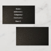 Carte De Visite noir cuir - (Devant / Derrière)