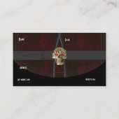 Carte de visite noir cuir rouge ceinture Brown crâ (Dos)