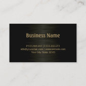 Carte De Visite Noir d'acier moderne professionnel (Dos)