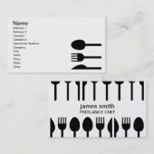 Carte De Visite Noir d'affaires de restaurateur de traiteur de (Devant / Derrière)