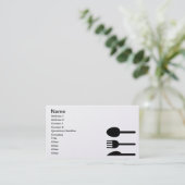 Carte De Visite Noir d'affaires de restaurateur de traiteur de (Debout devant)