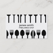 Carte De Visite Noir d'affaires de restaurateur de traiteur de (Dos)