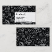 Carte de visite noir d'assistant de médecin (Devant / Derrière)