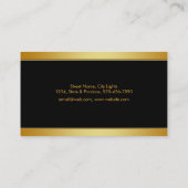 Carte De Visite Noir d'avocat et échelle juridique d'or (Dos)