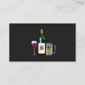 Carte De Visite Noir de barman (Dos)