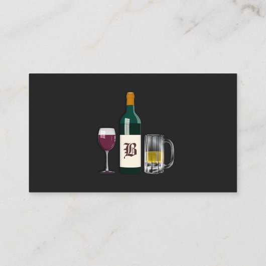 Carte De Visite Noir de barman (Dos)