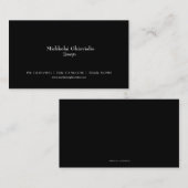 Carte de visite noir de base d'avocat/mandataire (Devant / Derrière)