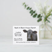 Carte de visite noir de bétail d'Angus (Debout devant)