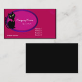 Carte de visite noir de chat de Kitty (Devant / Derrière)