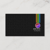 Carte de visite noir de concepteur de Web de carte (Dos)