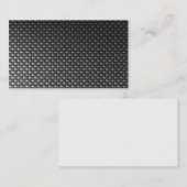 carte de visite noir de coutume de fibre de (Devant / Derrière)