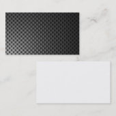 carte de visite noir de coutume de fibre de (Devant / Derrière)