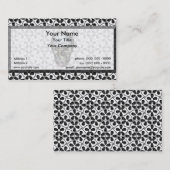 Carte de visite noir de crânes d'atterrisseur du (Devant / Derrière)