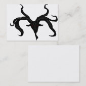 Carte de visite noir de démon de chèvre (Devant / Derrière)