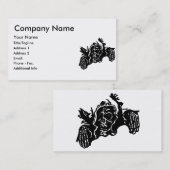 Carte De Visite Noir de faucheuse (Devant / Derrière)