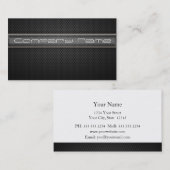 Carte de visite noir de fibre de carbone moderne (Devant / Derrière)