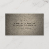 Carte de visite noir de fleur de Lotus (Dos)