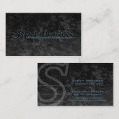 Carte de visite noir de granit (Devant / Derrière)