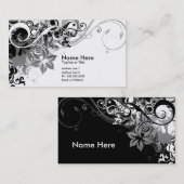 Carte De Visite noir de haute fidélité et blanc d'été (Devant / Derrière)