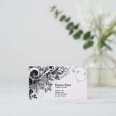 Carte De Visite noir de haute fidélité et blanc d'été (Debout devant)