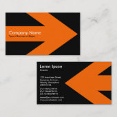 Carte De Visite Noir de la flèche v3 (orange) - (Devant / Derrière)